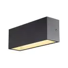 SLV Sitra L Up/Down Applique Murale Aluminium Gris 24W 3060lm - 830-840 CCT | Extérieur - IP65