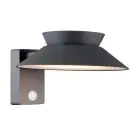 Nordlux Solar Wandlamp Justina Metaal Antraciet 400lm - 830 Warm Wit | IP44 - Bewegings- en Lichtsensor